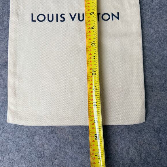 Authentic Louis Vuitton LV Logo Dust Bag Beige Drawstring Storage 15.5"x9" - Picture 5 of 5